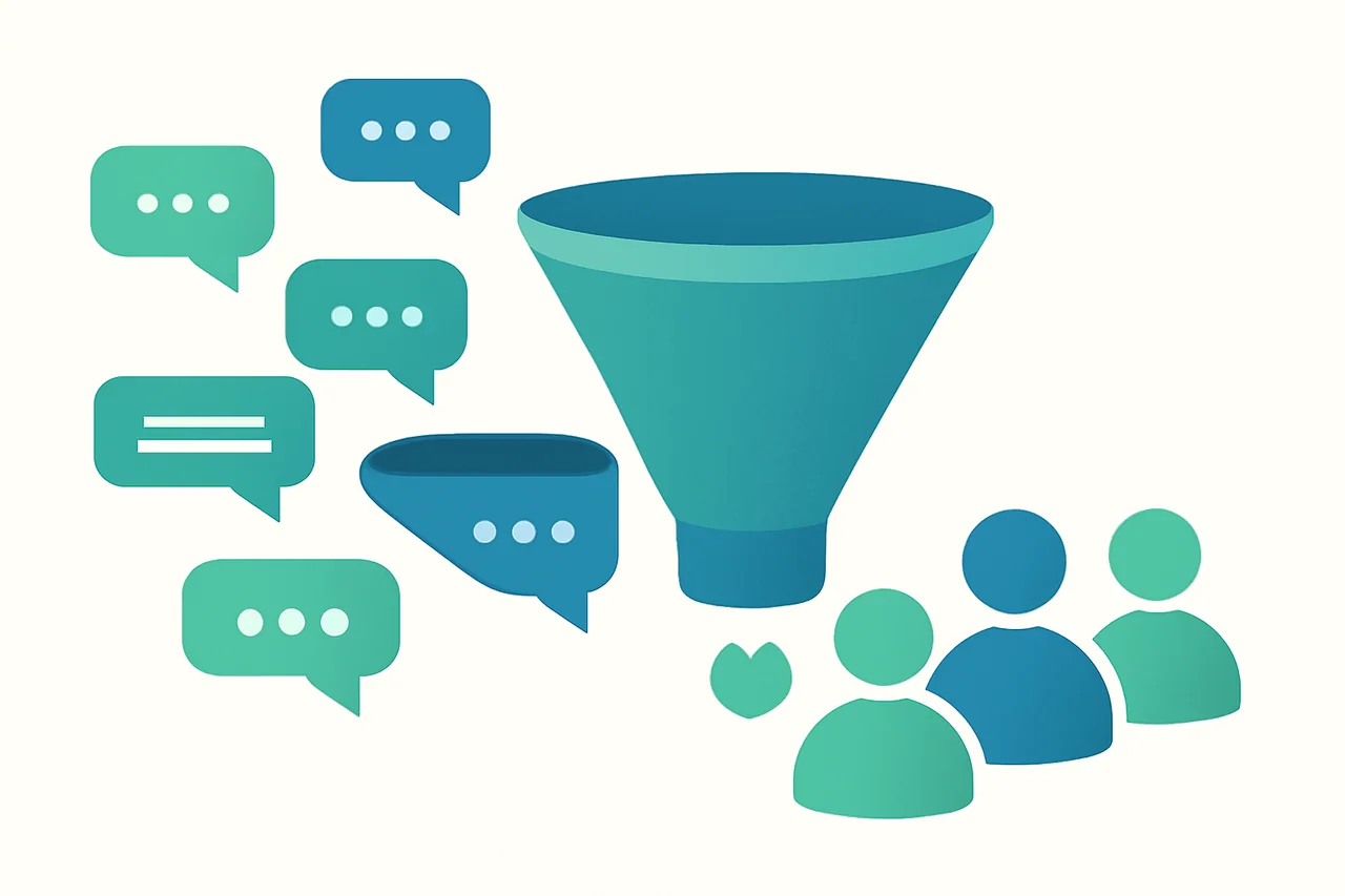 Funil de conversão de clientes a partir de conversas no WhatsApp