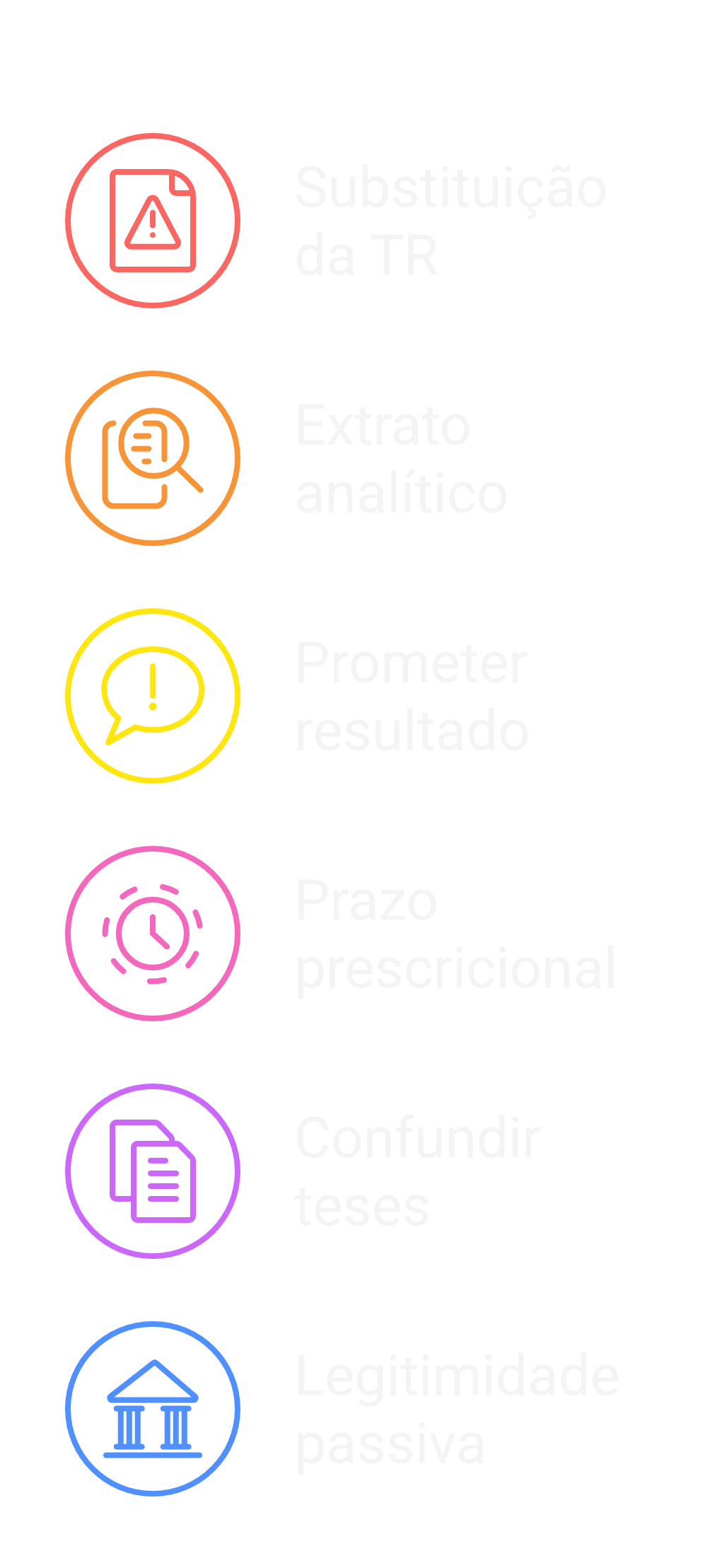 Erros comuns que levam ao indeferimento
Pedir a