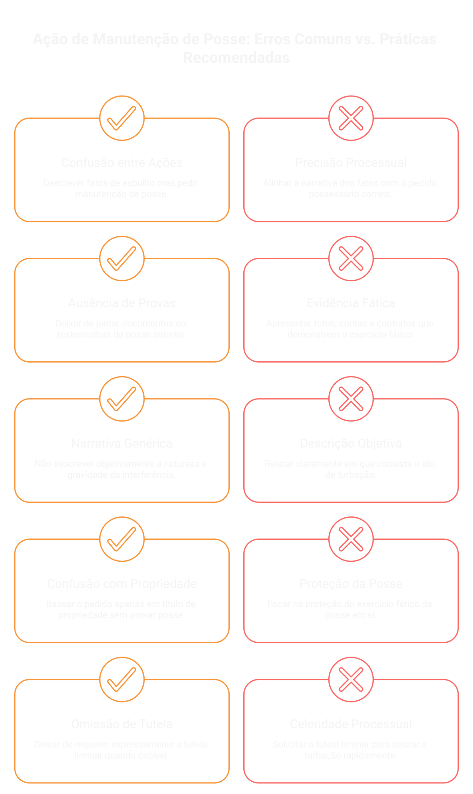 Visão geral: ação de manutenção de posse
